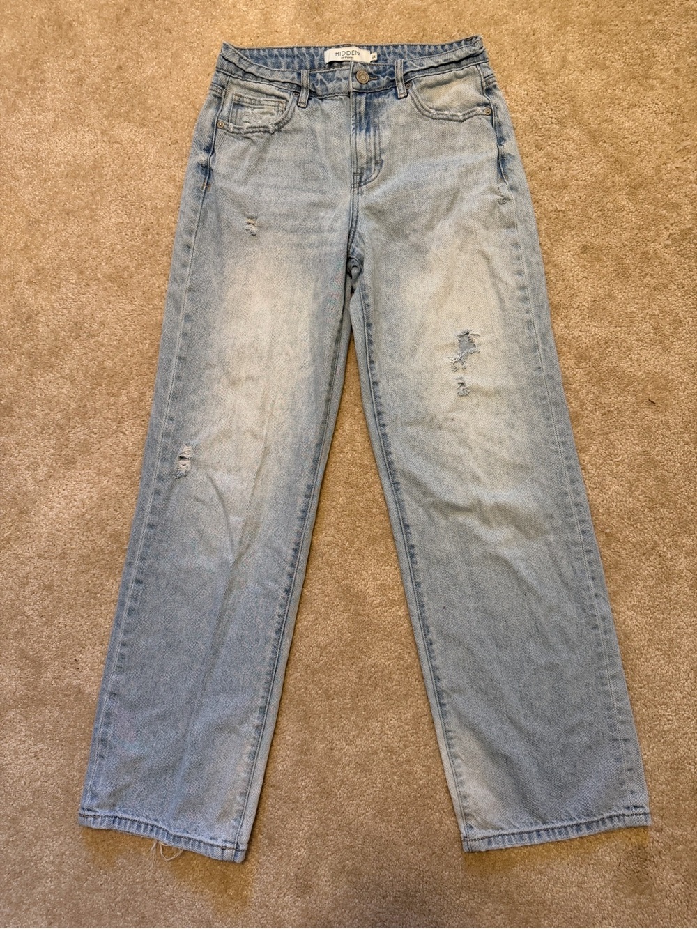 Light Wash Straight Leg Women’s Jeans - Mid-Rise Casual